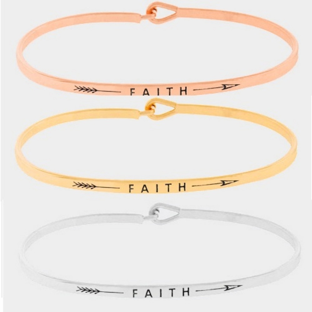 Bracelets bangles dainty Inspirational message - Picture 3 of 8